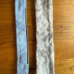 lululemon athletica Blue and White/Gray Speckled Headbands